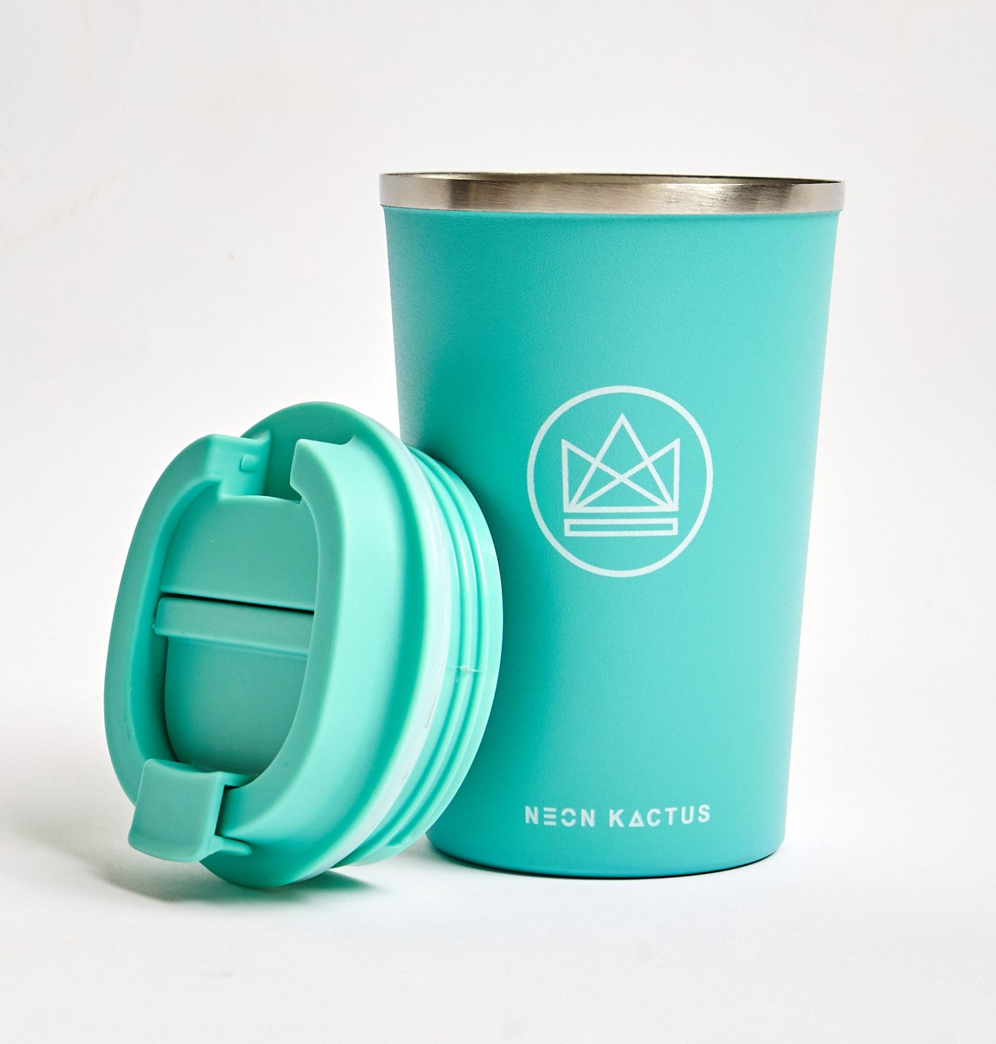 Turquoise Insulated Tumbler with lid. Sustainable Branded merchandise