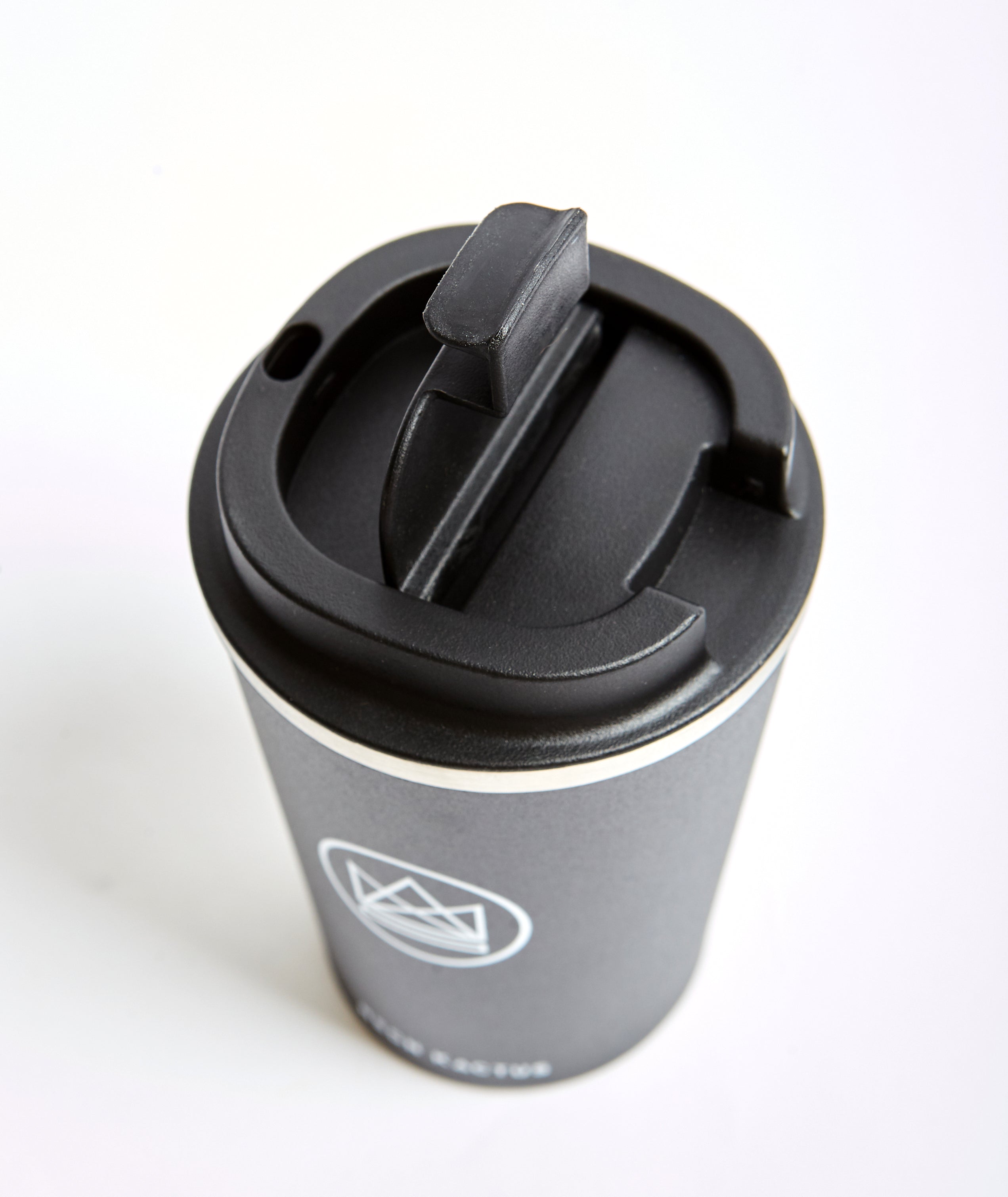 Black Insulated Tumbler with lid. Sustainable Branded merchandise