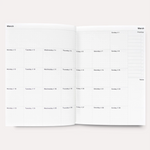 A5 monthly layout of the 2026 planner with notes and priorities. Employee appreciation gifts with impact