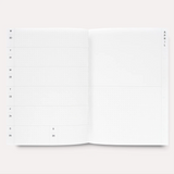 Weekly spread of the 2026 planner with clean, spacious pages. Client thank-you gift and eco-friendly stationery.