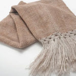 100% Baby Llama Oversized Scarf-camel