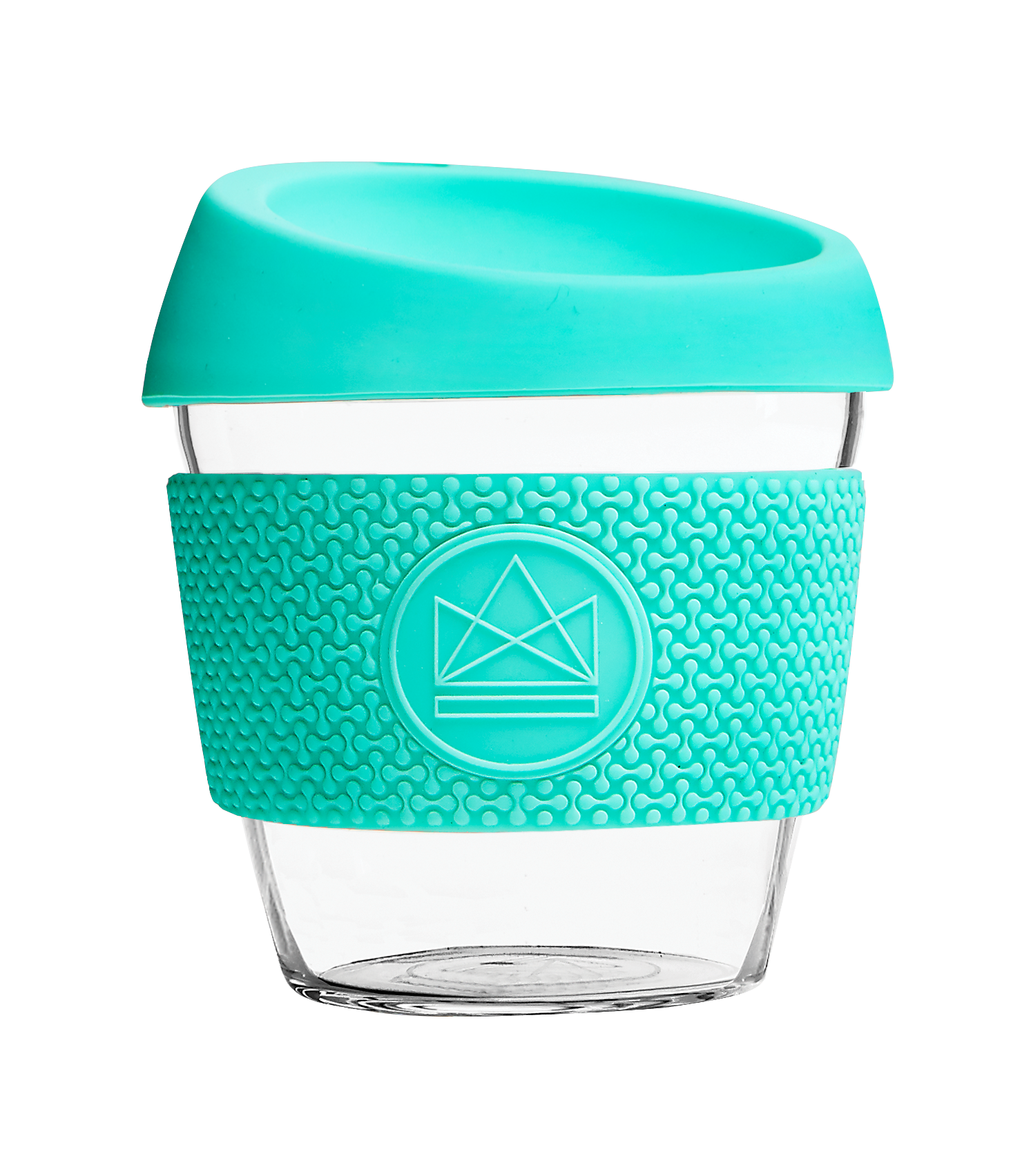 Sustainable glass coffee cups, 8oz, BPA-free. Premium merchandise