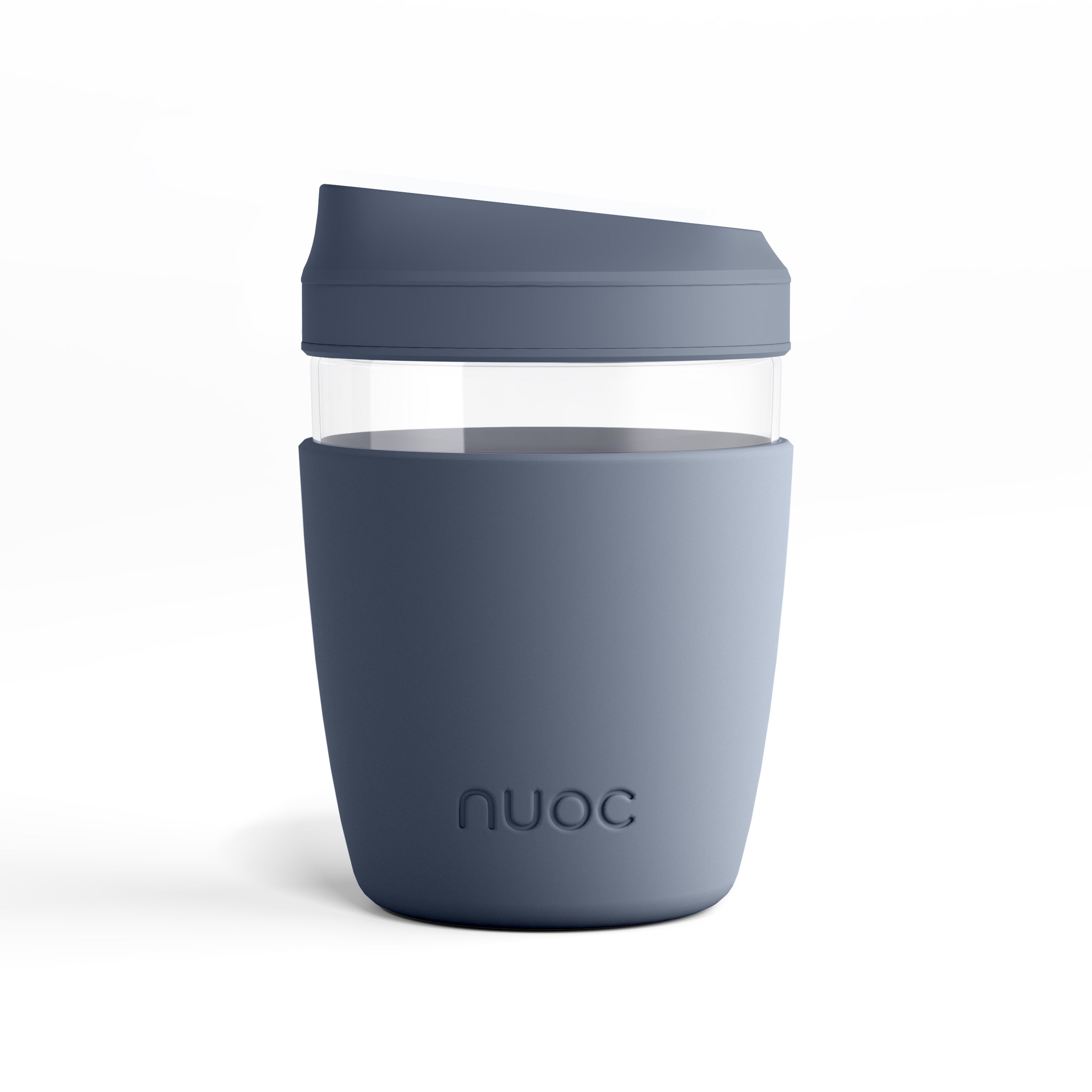 Reusable Glass Coffee Cup with Lid 400ml / 14 oz