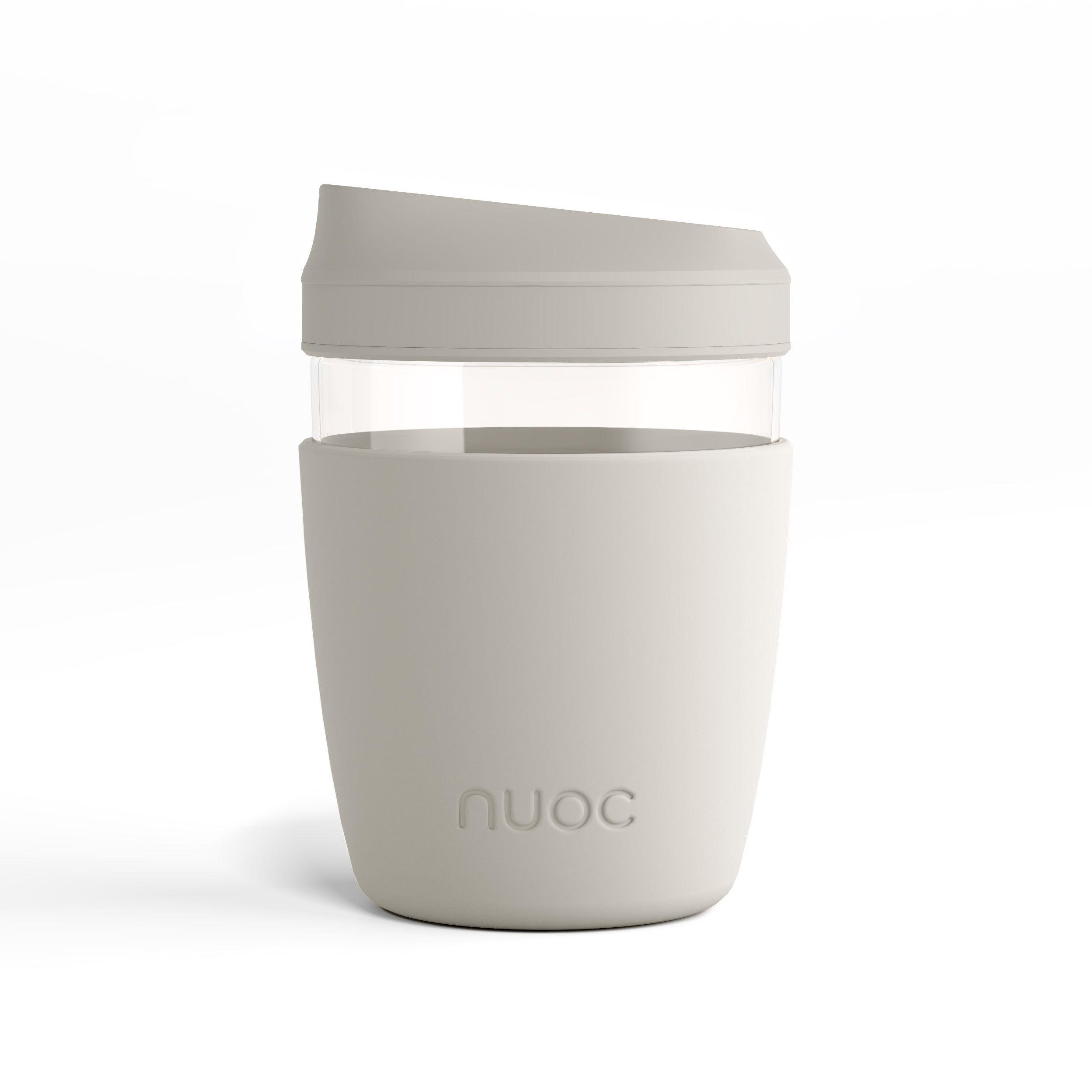 Reusable Glass Coffee Cup with Lid 400ml / 14 oz. Corporate branded swag