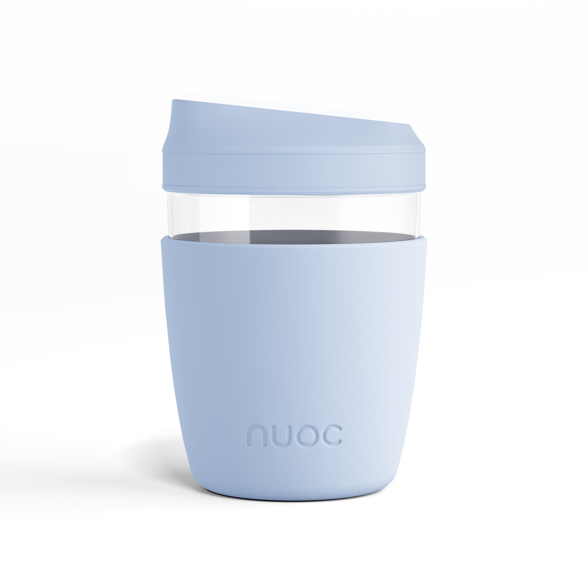 Reusable Glass Coffee Cup with Lid 400ml / 14 oz Eco-friendly merch