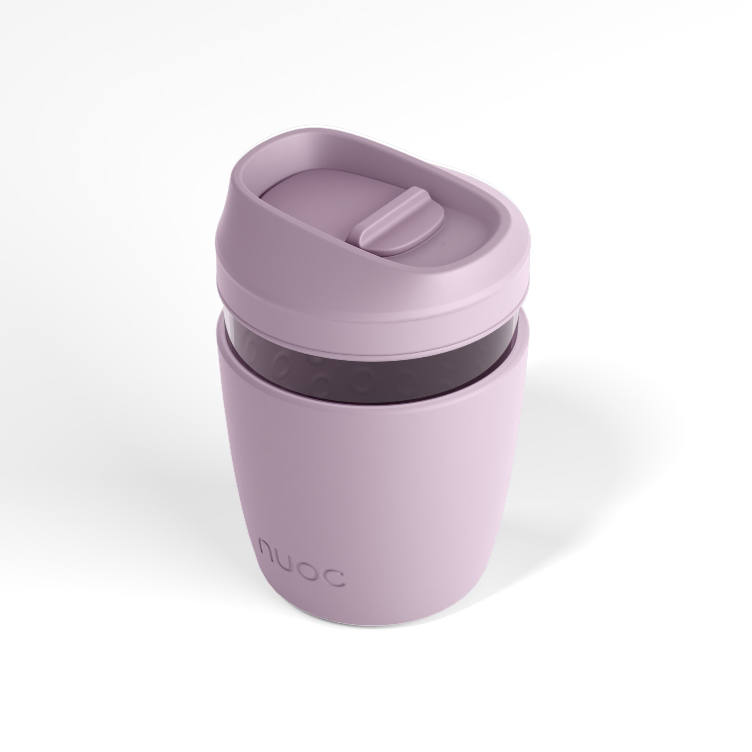 Reusable Glass Coffee Cup with Lid 400ml / 14 oz Sustainable branded merch