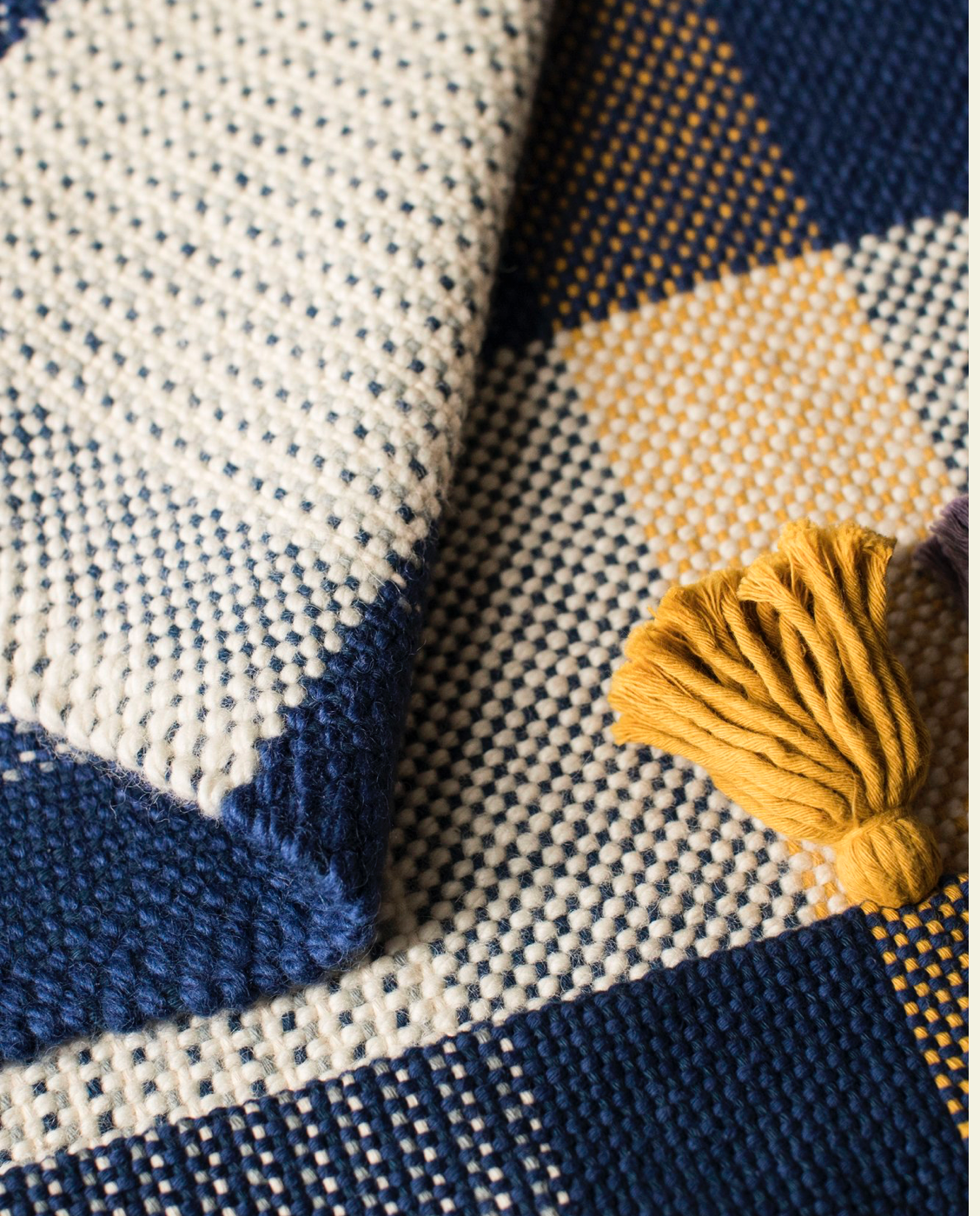 Hand-woven wool rug