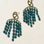 24k gold plated and glass earrings