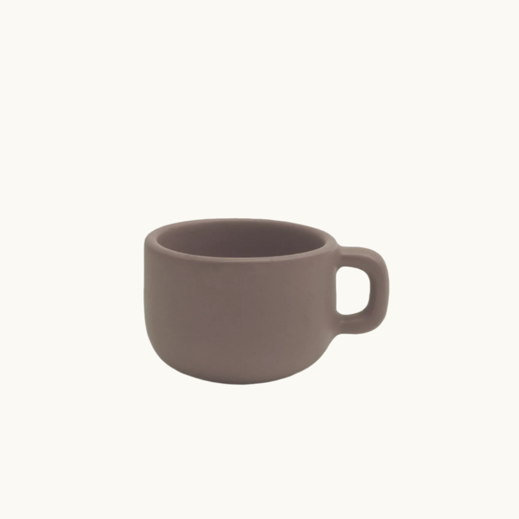 Brown ceramic espresso cup, luxury corporate gifting from women brands
