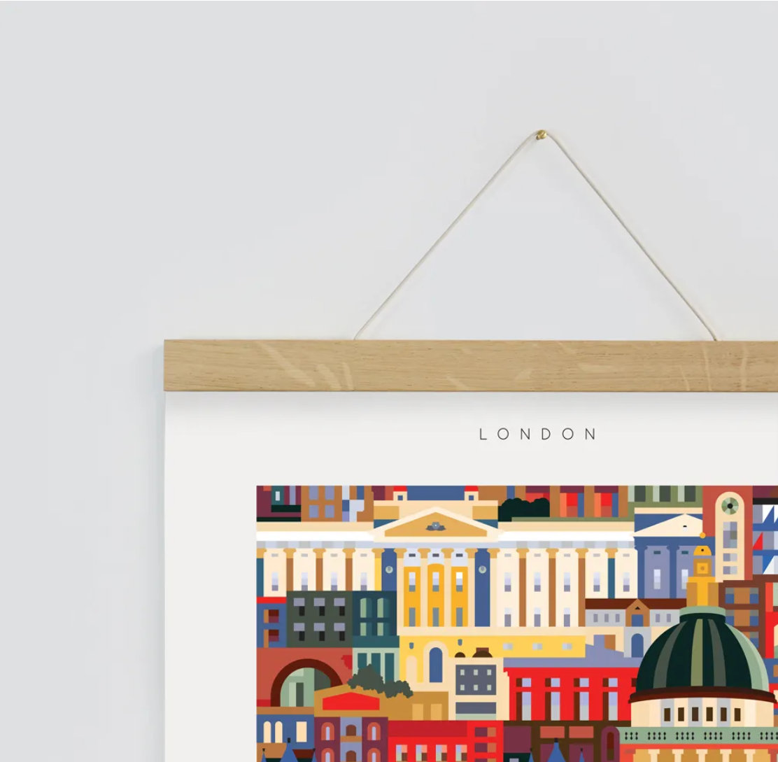 London blockprint packaged with backing board. Perfect corporate Christmas or thank you gift for clients and colleagues