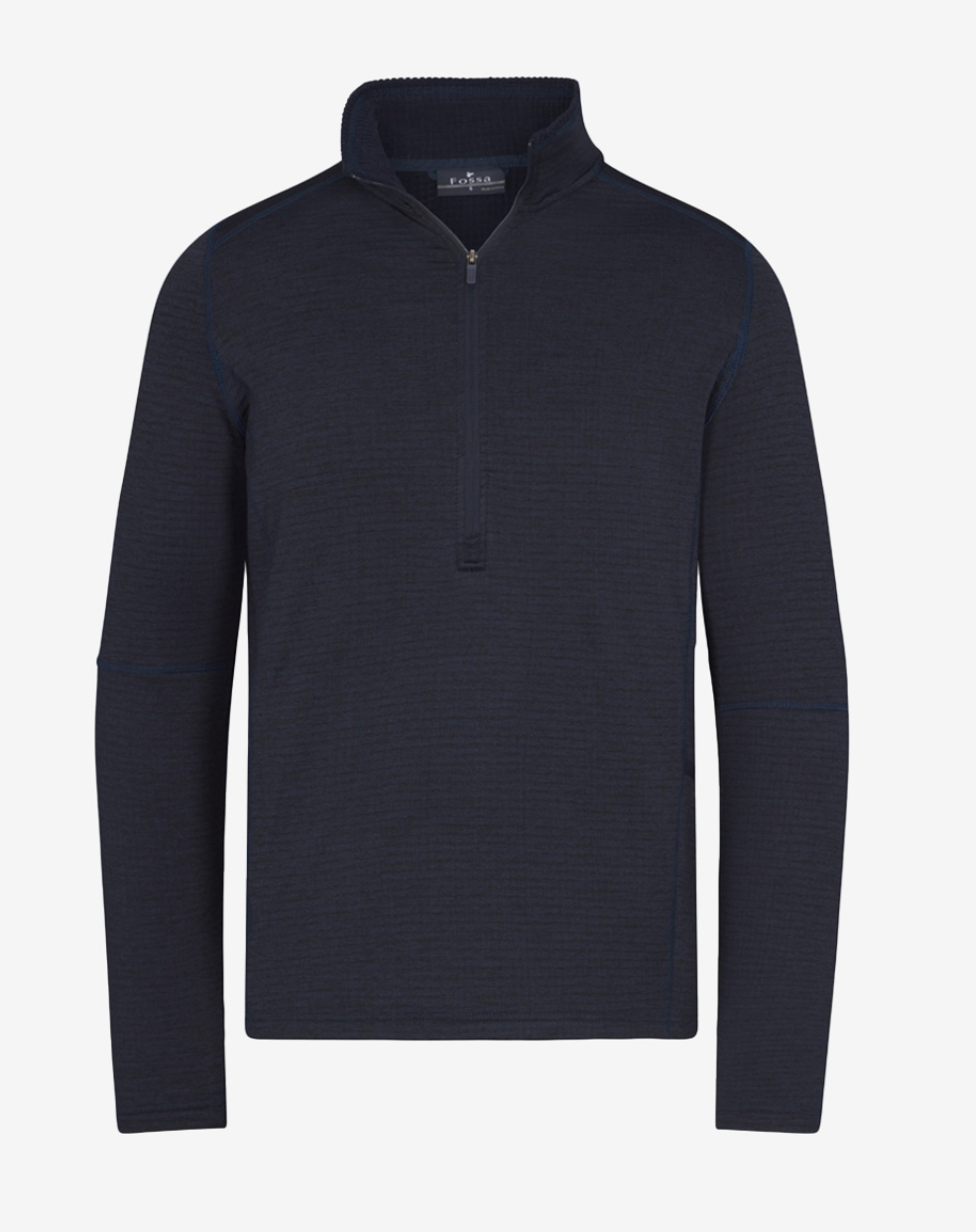 Men's zip neck jumper eco branded clothing from women-owned sustainable brands.
