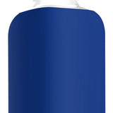 Eco glass bottle with blue silicone sleeve, 800ml reusable premium swag for company giveaways and corporate goodies