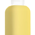 Eco glass bottle with yellow silicone sleeve, 800ml premium reusable swag for events, conferences and corporate goodies
