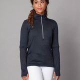 Women's zip neck jumper eco branded clothing from women-owned sustainable brands.