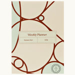 A5 2026 weekly planner with graphic print cover. Personalised corporate gift for clients and employees.