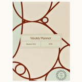 A5 2026 weekly planner with graphic print cover. Personalised corporate gift for clients and employees.