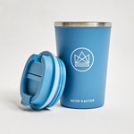 Blue Insulated Tumbler with lid. Sustainable Branded merchandise