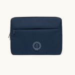 13" Laptop Sleeve in blue, showing logo placemen