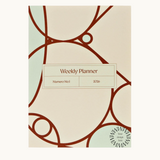 A5 2026 weekly planner with graphic print cover. Personalised corporate gift for clients and employees.