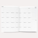 A5 monthly layout of the 2026 planner with notes and priorities. Employee appreciation gifts with impact