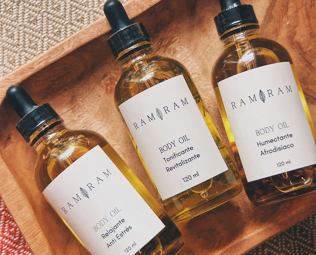 Luxury organic body oil set