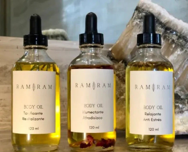 Organic body oil relaxing wellness set 