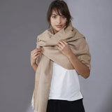 100 % Baby Alpaca Throw in camel 