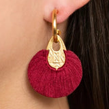 Red tassel gold hoop earrings for VIP client and executive women premium corporate gifting 