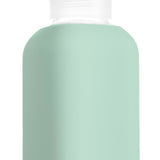 Eco glass bottle and silicon sleeve 500ml  in light green