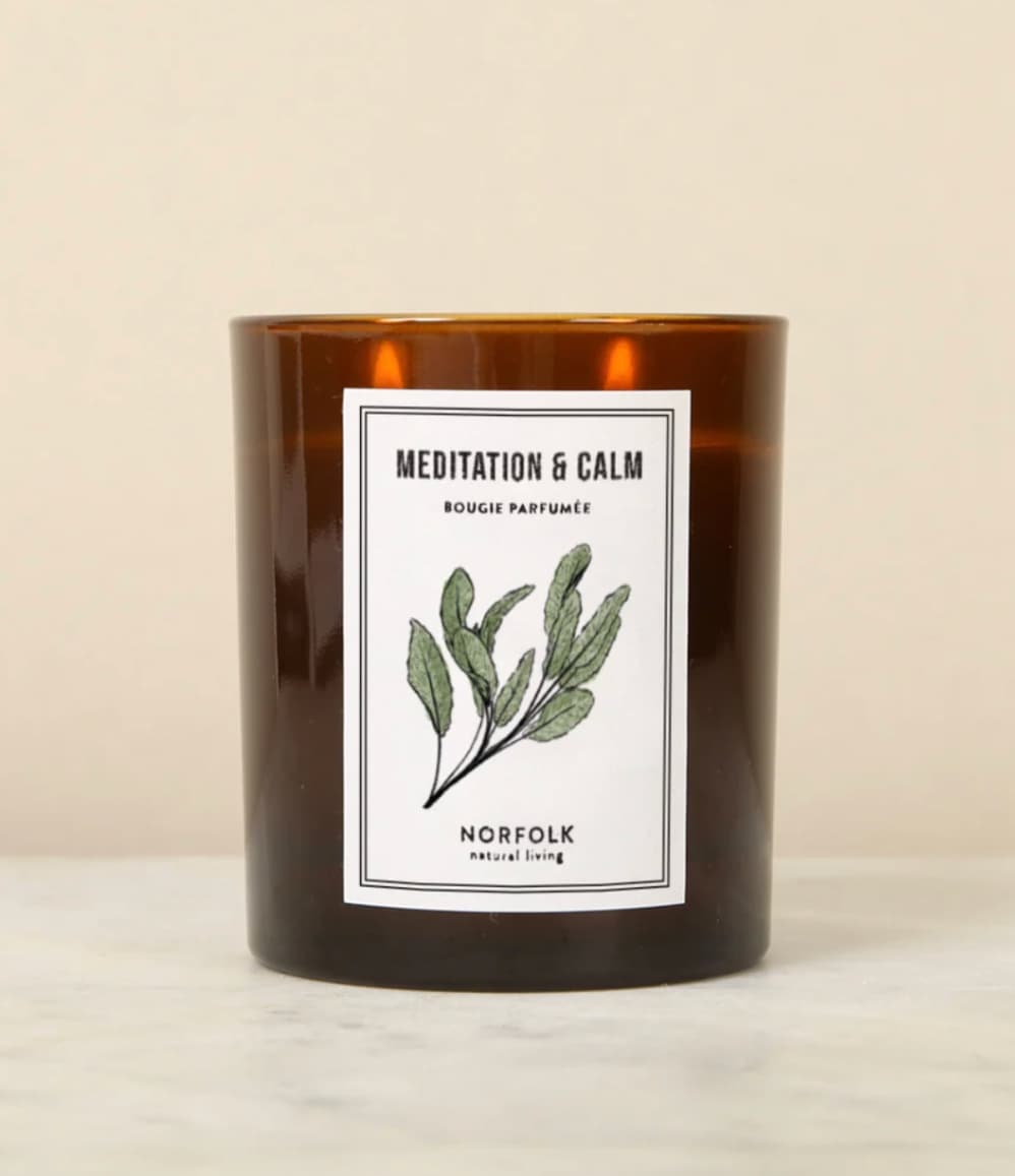 Meditation and Calm aromatherapy candle by Norfolk Natural Living