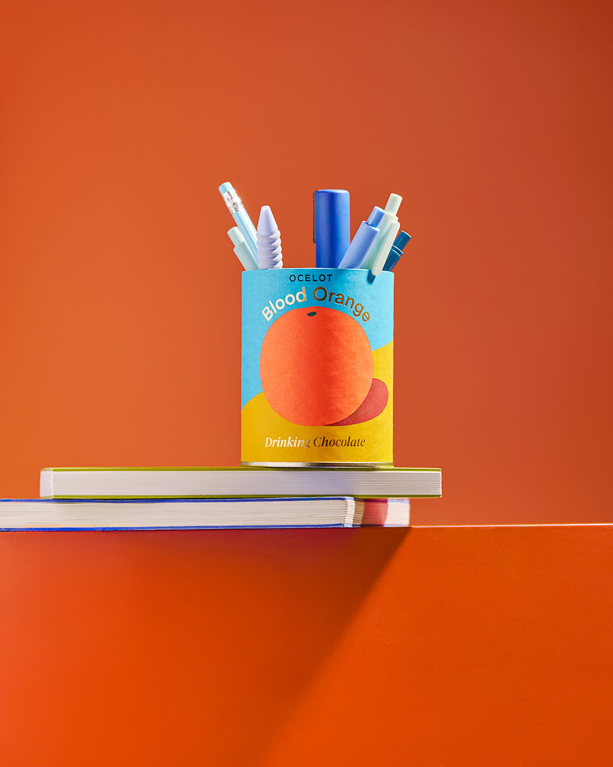 corporate food gift blood orange drinking organic 70% dark chocolate