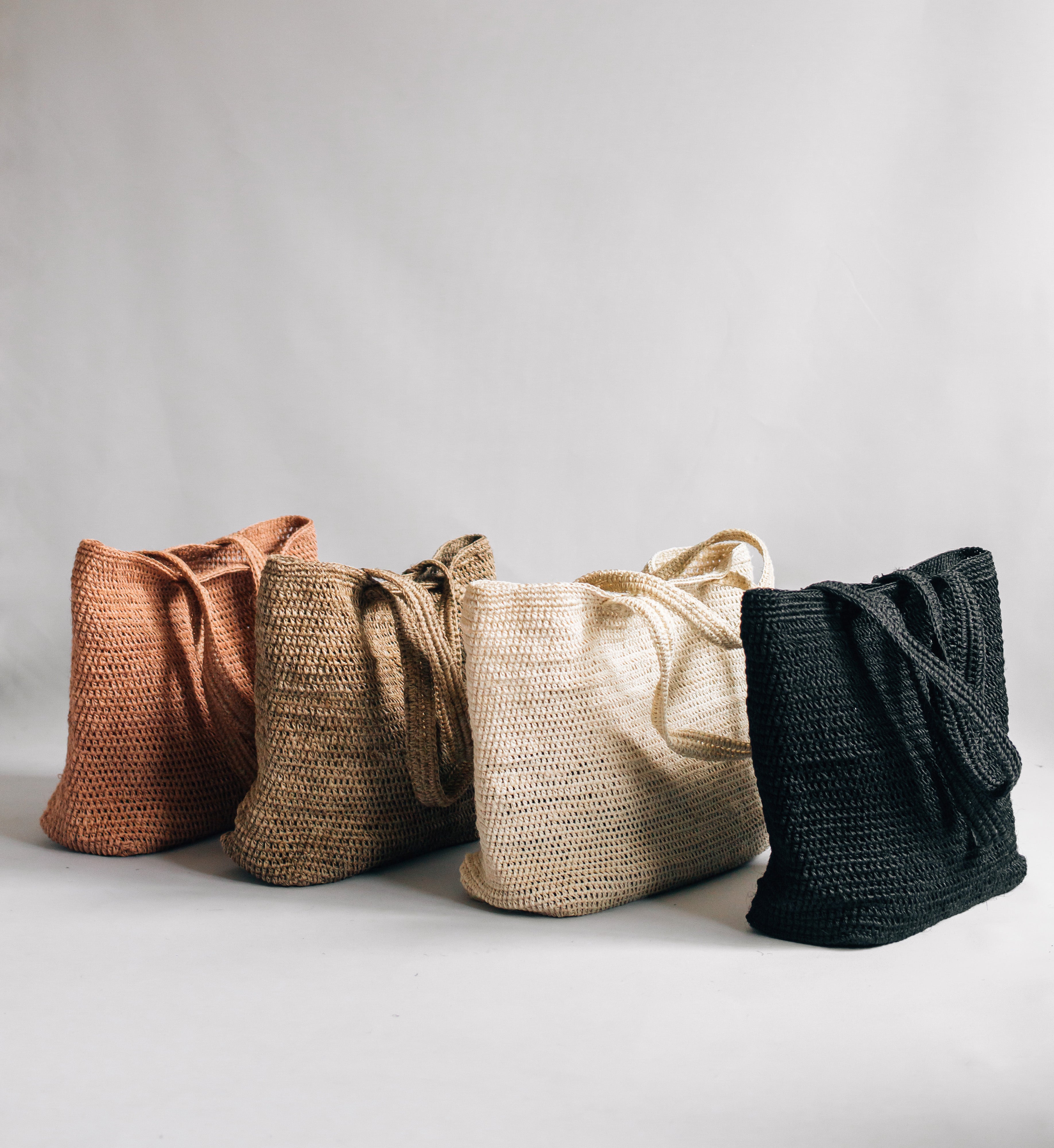 Artisan corporate gifts. Crochet tote bags made from sustainable materials