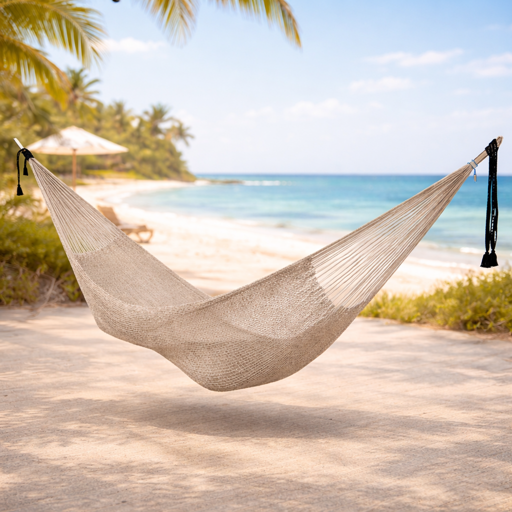 Cotton hammock personalised with company logo for corporate events and brand activations