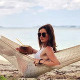 Cotton hammock personalised with company logo for corporate events and executive offsites