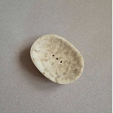 Cream marble soap dish