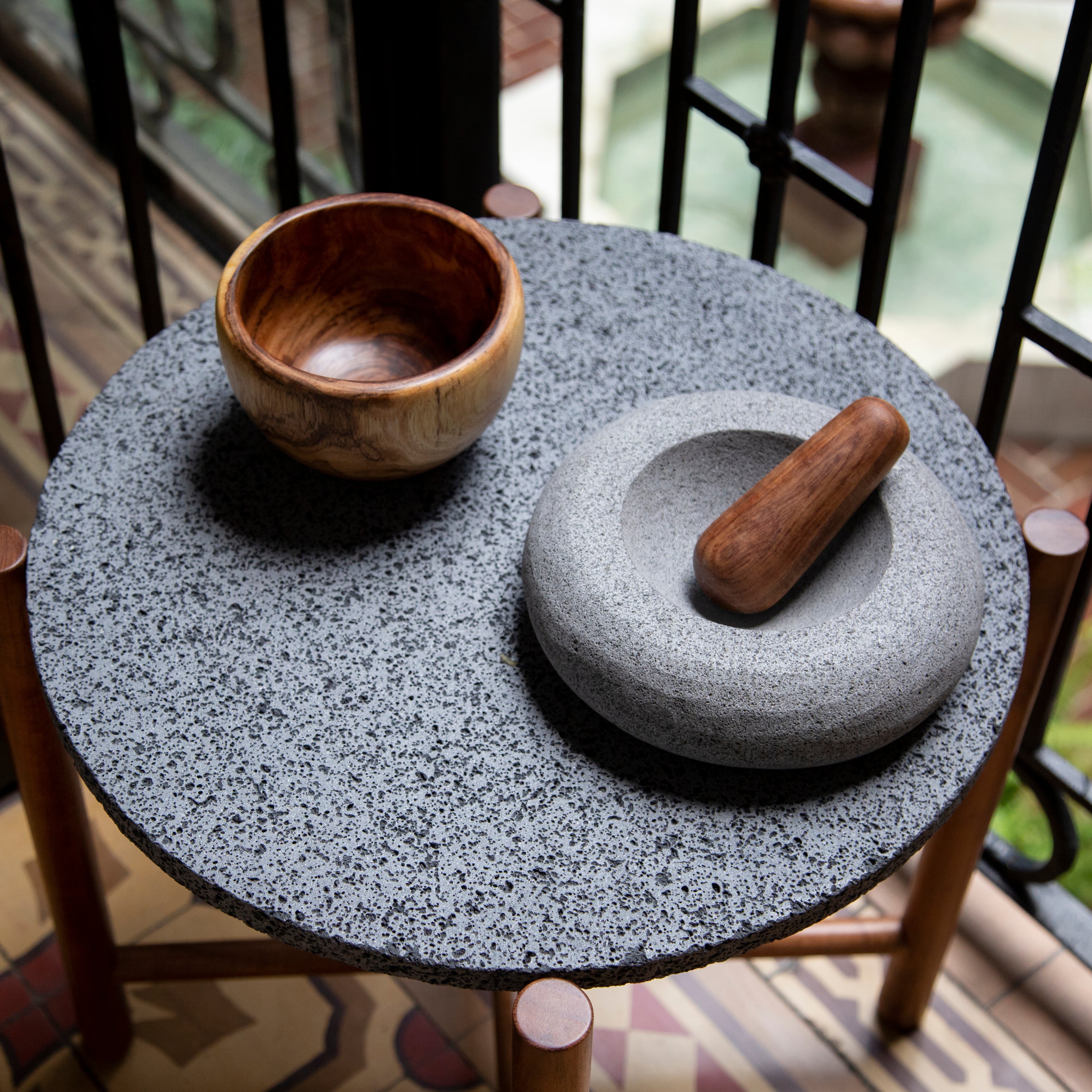 Lava Rock Mortar and Pestle