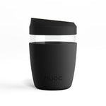 Reusable Glass Coffee Cup with Lid 400ml / 14 oz. Branded merch