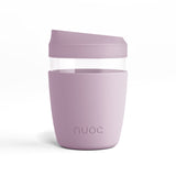 Reusable Glass Coffee Cup with Lid 400ml / 14 oz. Eco branded swag