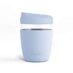 Reusable Glass Coffee Cup with Lid 400ml / 14 oz Eco-friendly merch