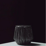 Hand-carved marble jar in black, gifts for corporate women