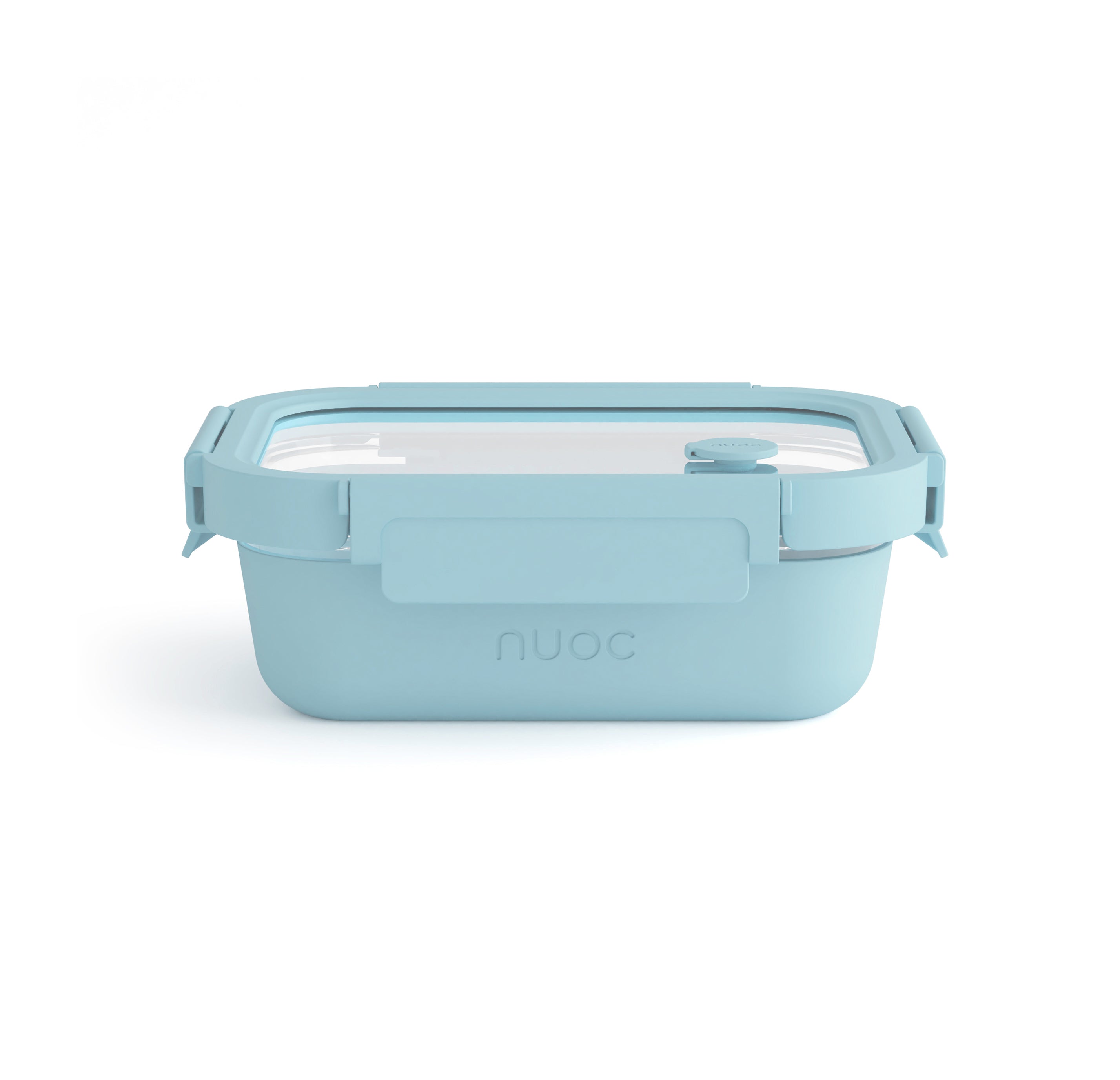 light blue glass container. B-corp