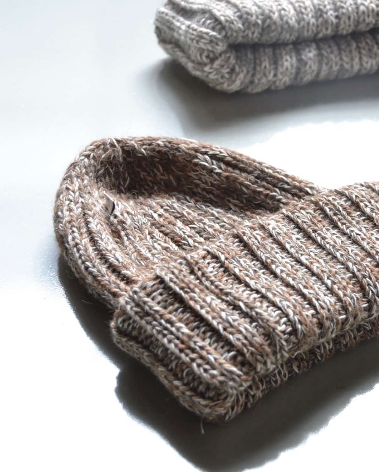 Hand knitted Fisherman merino wool beanies made in Argentina