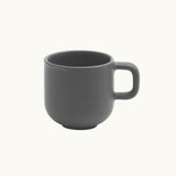 Artisan crafted 350ml ceramic coffee cup in grey, eco-friendly corporate gift.