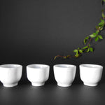 White Marble Mezcal shot glasses 