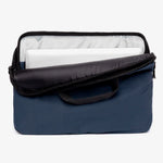Recycled laptop briefcase with padded compartment for a 16 inch laptop