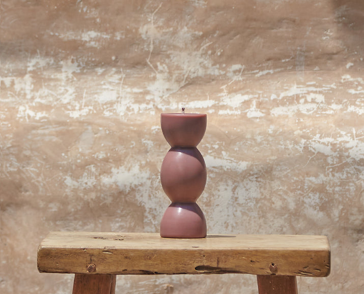 Designer artisan pillar candle for corporate gifts and event decor