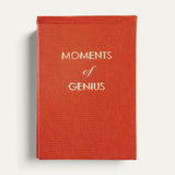 Orange faux lizard Moments of Genius refillable notepad with gold lettering