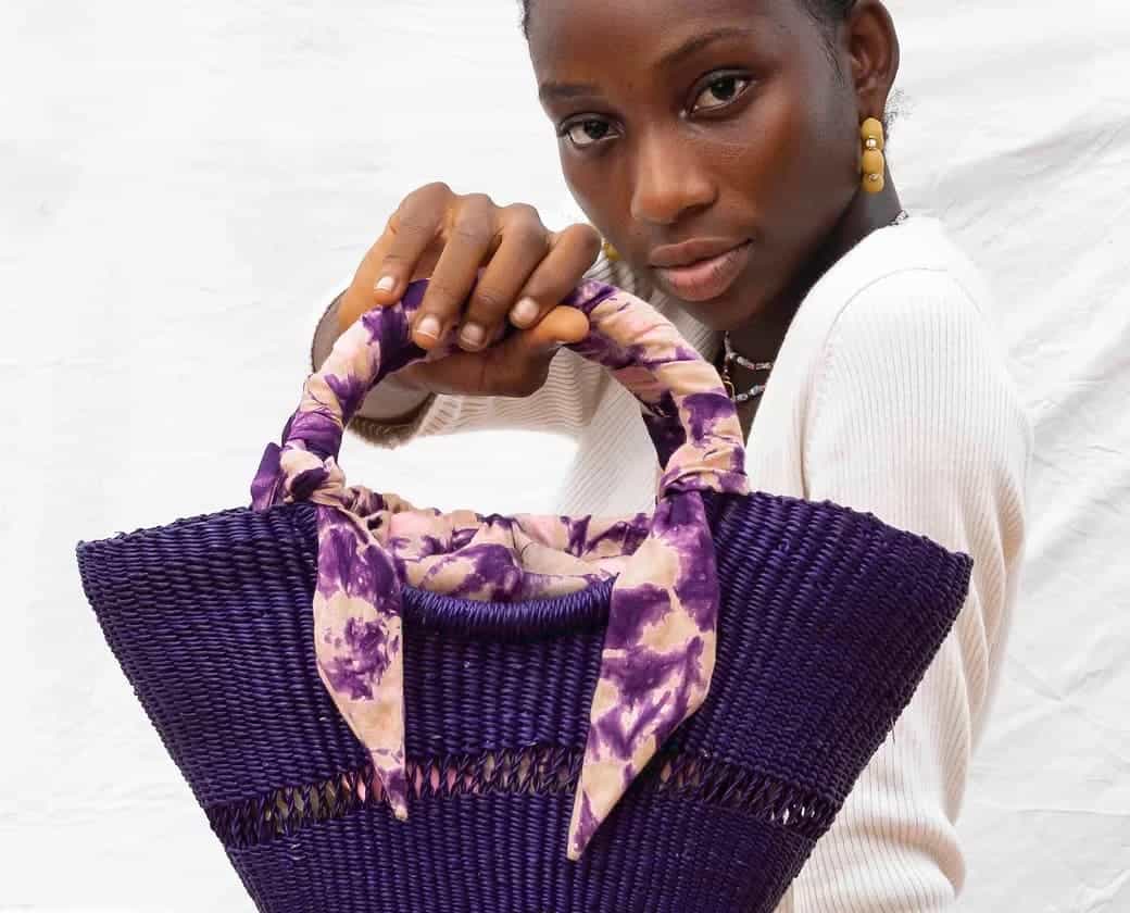handwoven summer straw bag from Ghana for corporate gifting, sustainable premium gift for client events