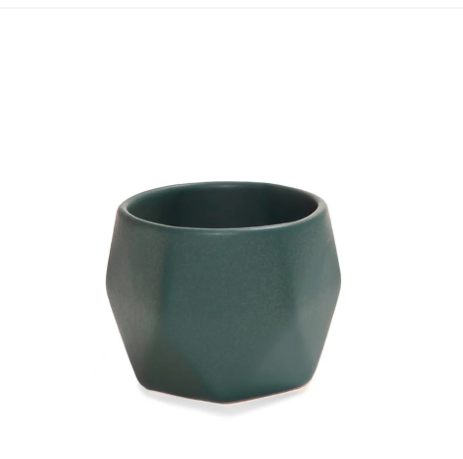Handmade Ceramic Coffee Cup Latte Mug in forest green 