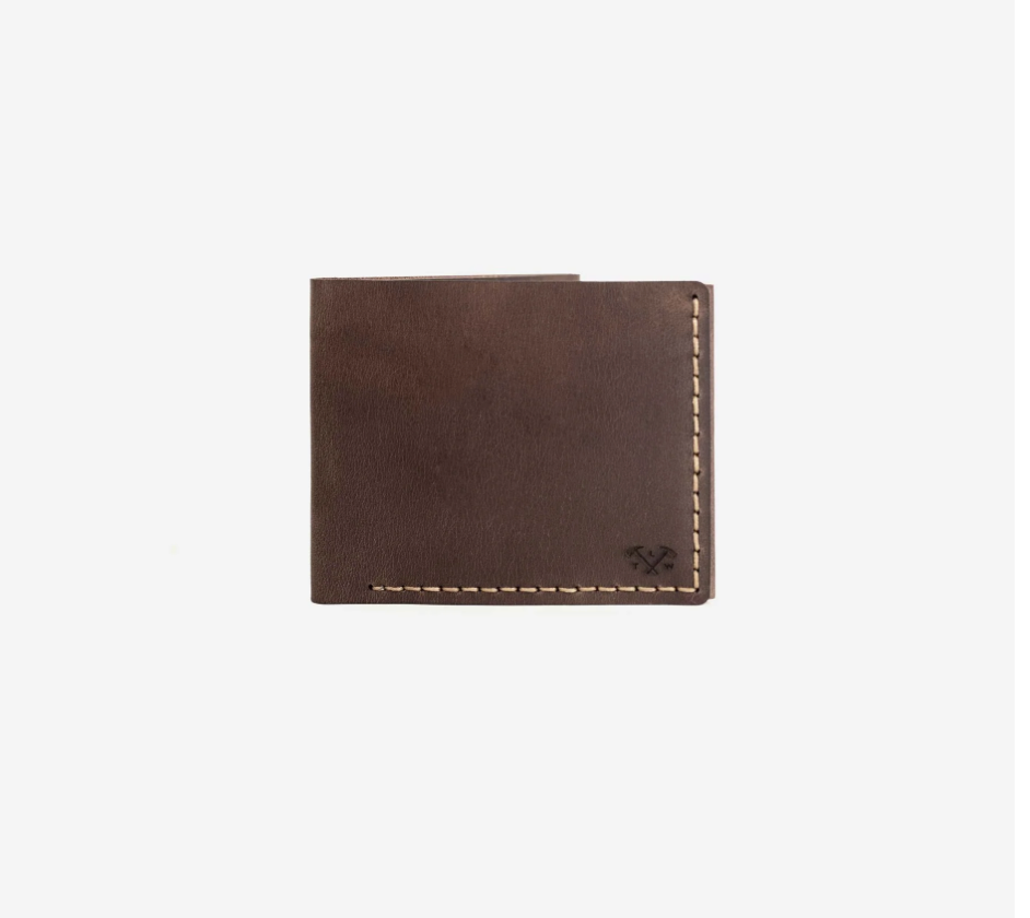 Vintage brown vegan leather wallet 